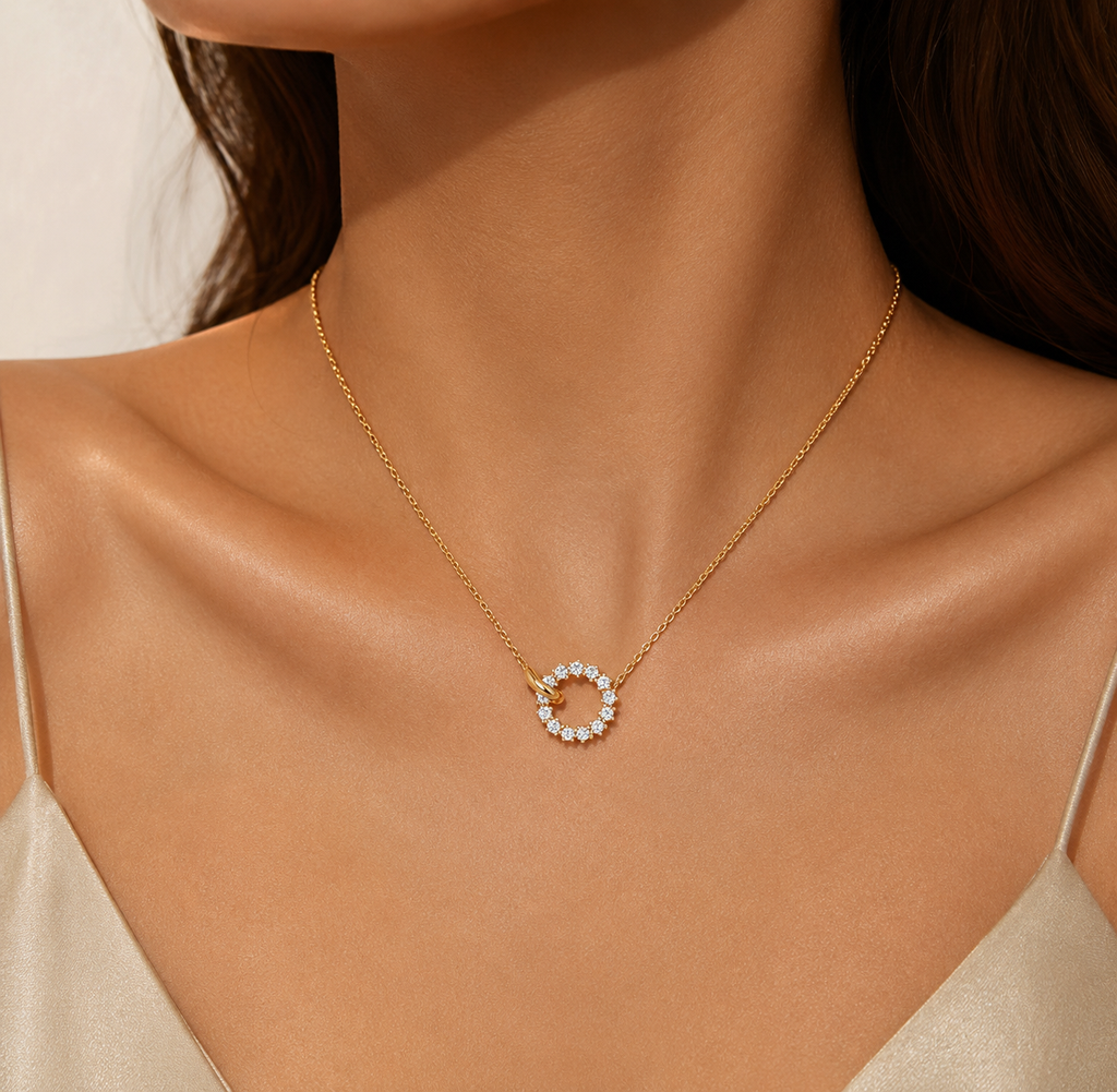 Celestial Grace Interlock Necklace