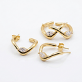 Gilded Vine Contour Hoops