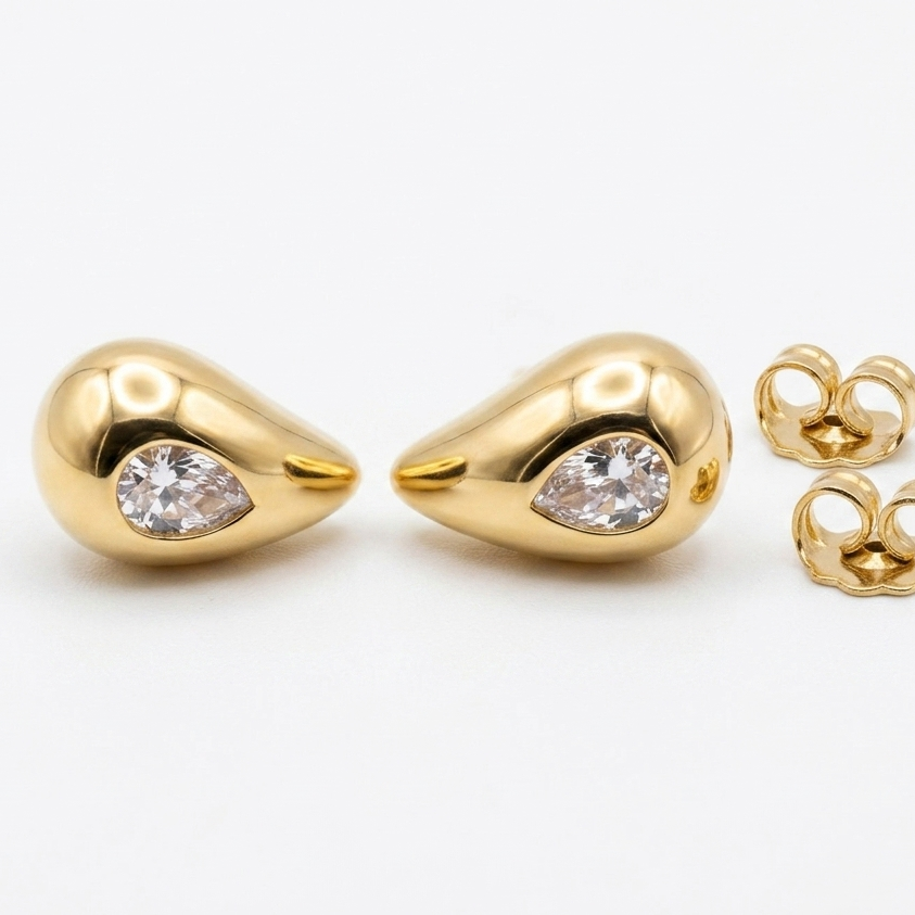 Fluid Dewdrop Studs